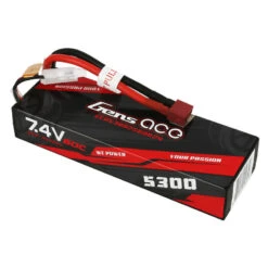 Gens Ace 5300mAh 7.4V 2S1P 60C Car Lipo Battery Pack Hardcase 24# With T Plug -RC-Flugzeuggeschäft gab 60c 5300 2s1p hc 243