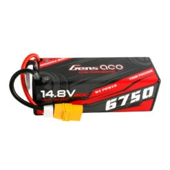 Gens Ace 6750mAh 14.8V 60C 4S1P HardCase Lipo Battery 14# With XT90 Plug