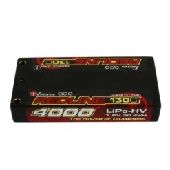 Gens Ace Redline Series 4000mAh 7.6V 130C 2S1P HardCase HV Lipo Battery Pack With Hardcase 61#