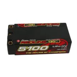 Gens Ace Redline Series 5100mAh 7.6V 130C 2S2P HardCase 65# HV Lipo Battery