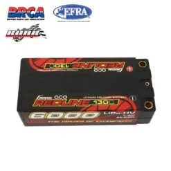 Gens Ace Redline Series 6000mAh 7.6V 130C 2S2P HardCase 65# HV Shorty Lipo Battery