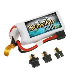 Gens Ace Soaring 1300mAh 11.1V 30C 3S1P Lipo Battery Pack With EC3/XT60/T-plug