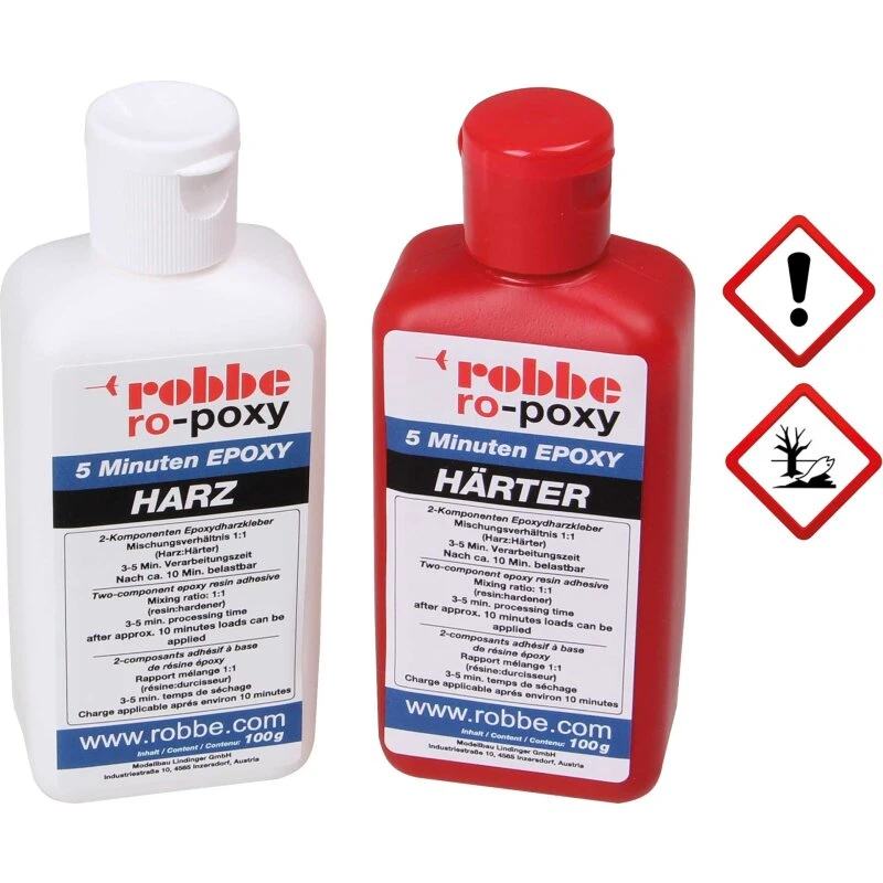 Robbe Modellsport RO-POXY 5 MINUTEN EPOXYDHARZKLEBER 200G JE 100G HARZ+HÄRTER 3 Robbe Modellsport RO-POXY 5 MINUTEN EPOXYDHARZKLEBER 200G JE 100G HARZ+HÄRTER